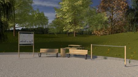 Informacijska tabla in prostor za počitek